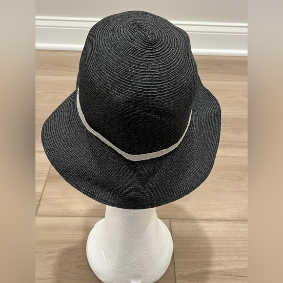Borsalino Ladies Floppy Sun Fashion Hat Woman's Black PAGLIA 100% Maid in Italy - Picture 5 of 7